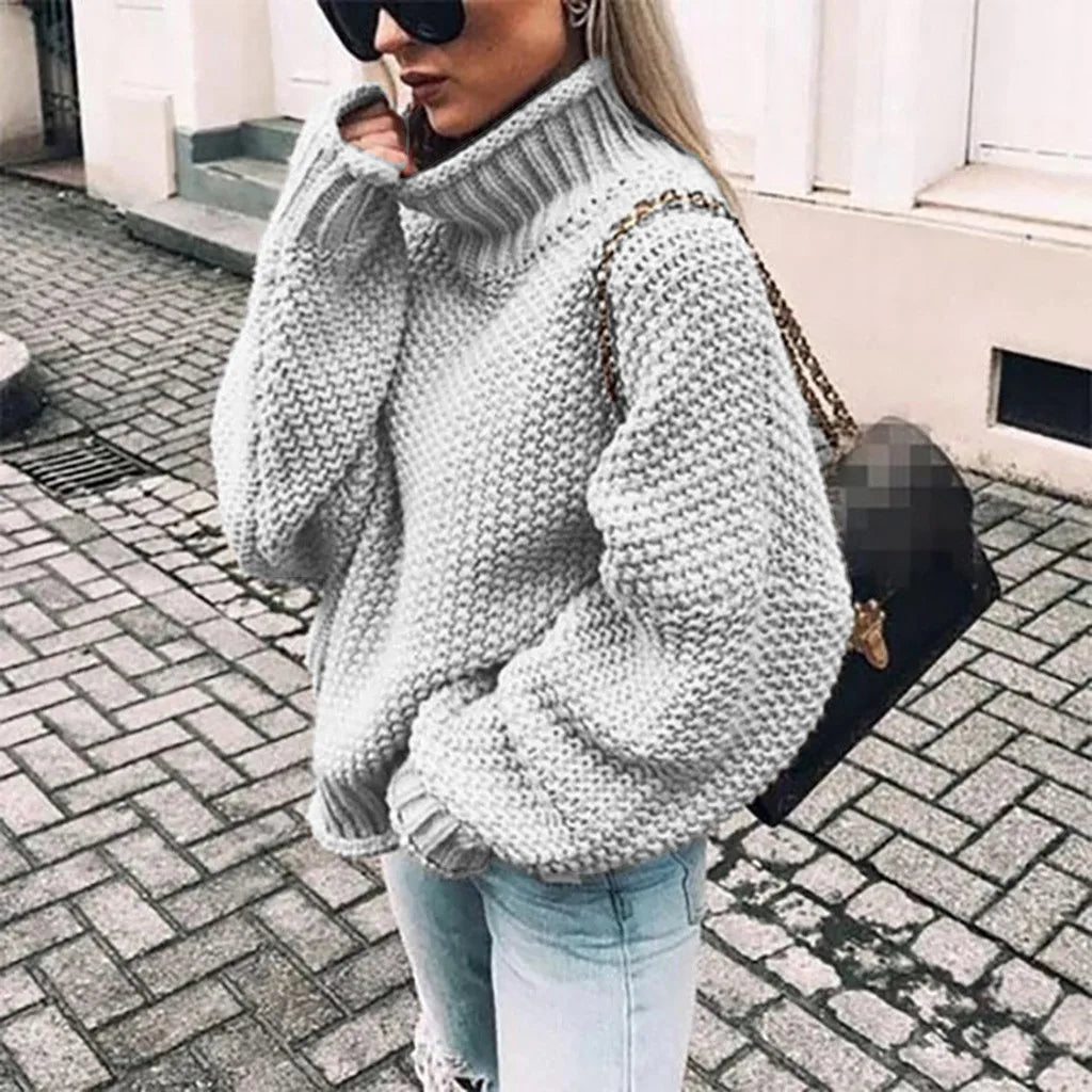 Consuelo | Women's cotton oversized sweater with mouse sleeves