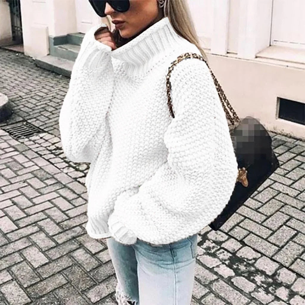 Consuelo | Women's cotton oversized sweater with mouse sleeves