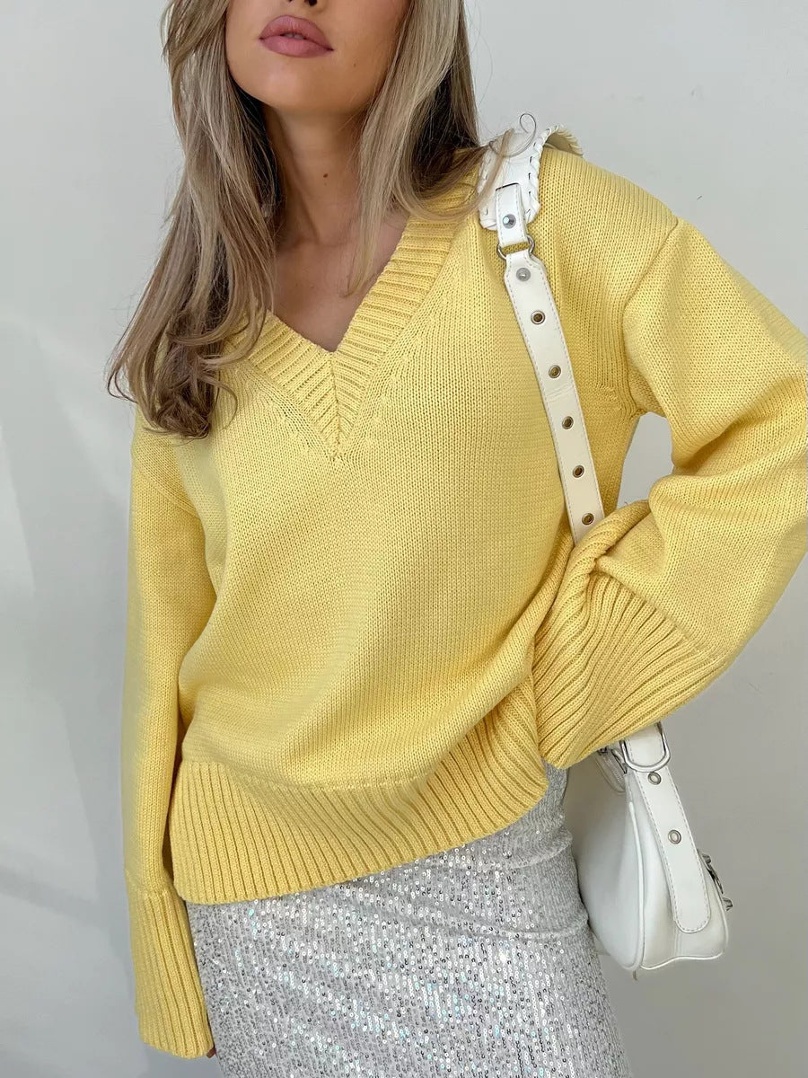 Diana | -Neck Cotton Casual Sweater