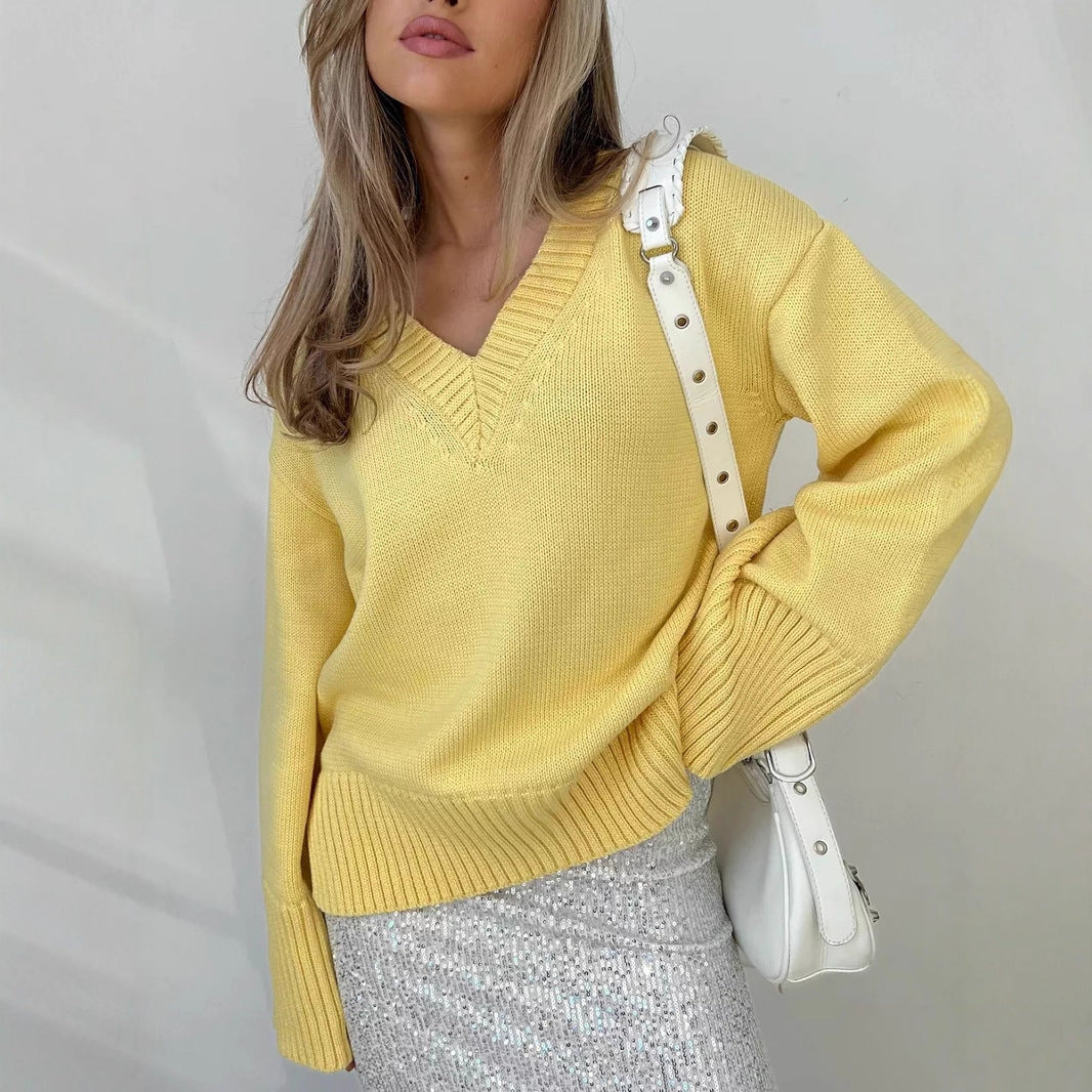 Diana | -Neck Cotton Casual Sweater