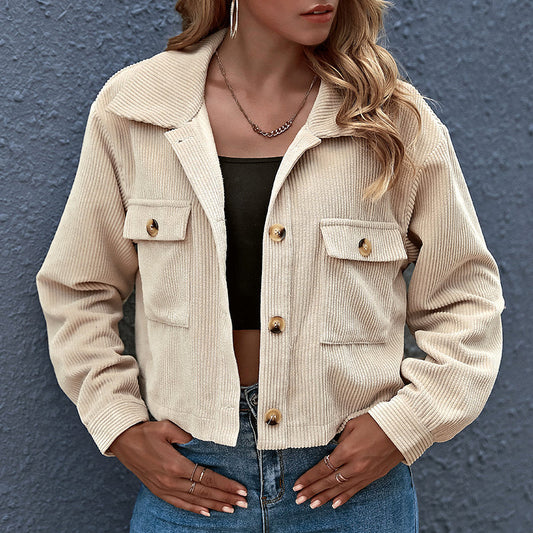 Alina | Women's corduroy jacket with lapel collar