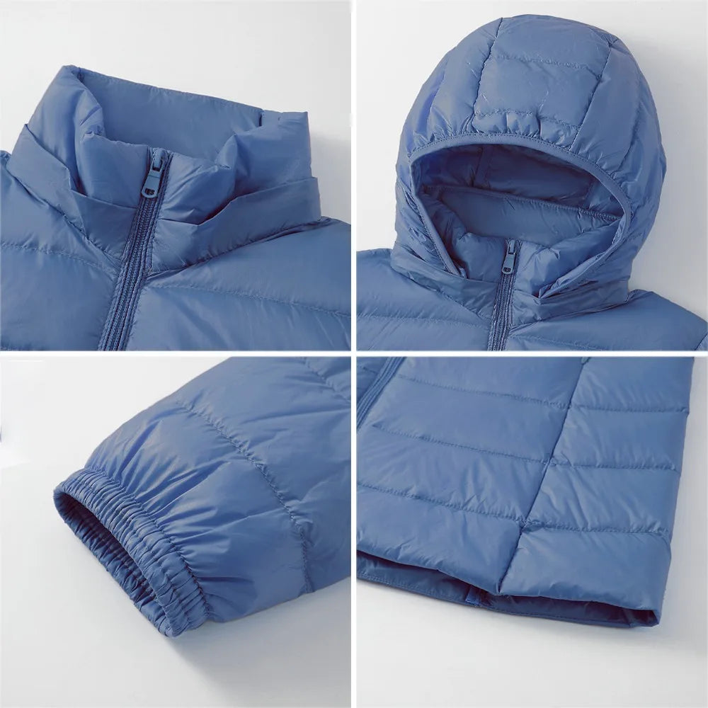 Ariadna | Women's down jacket with hood, long cut