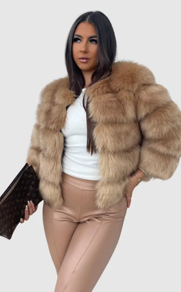 Dafne | Women's jacket faux fur voluminous design elegant jacket for women