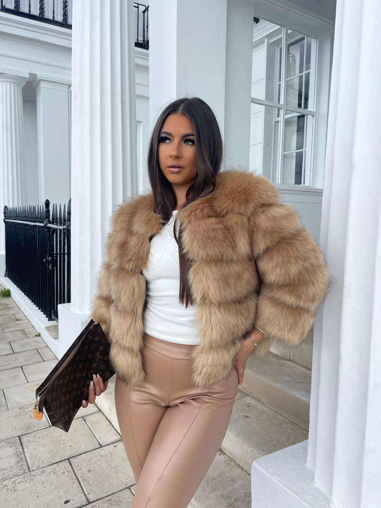 Dafne | Women's jacket faux fur voluminous design elegant jacket for women