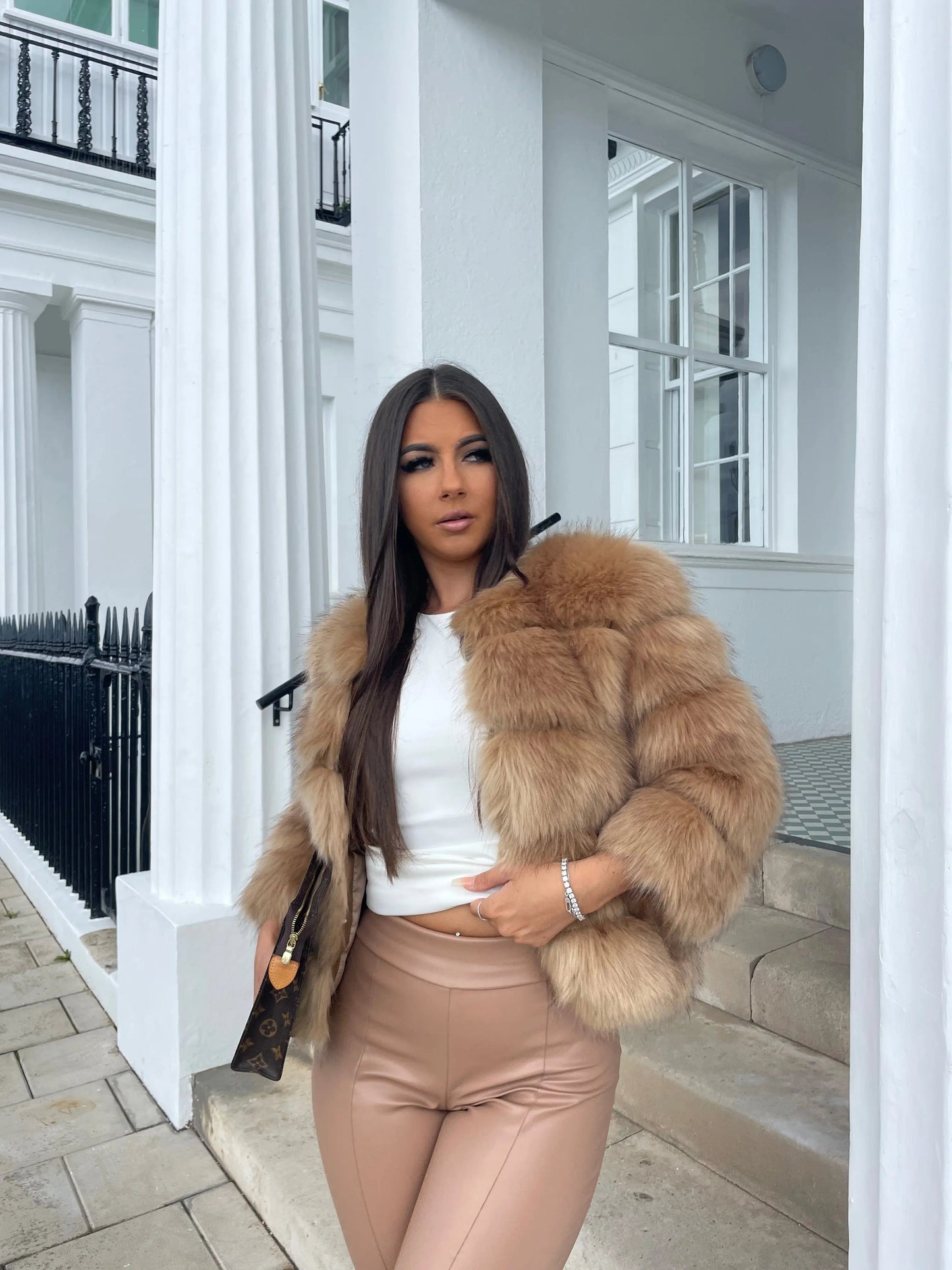 Dafne | Women's jacket faux fur voluminous design elegant jacket for women