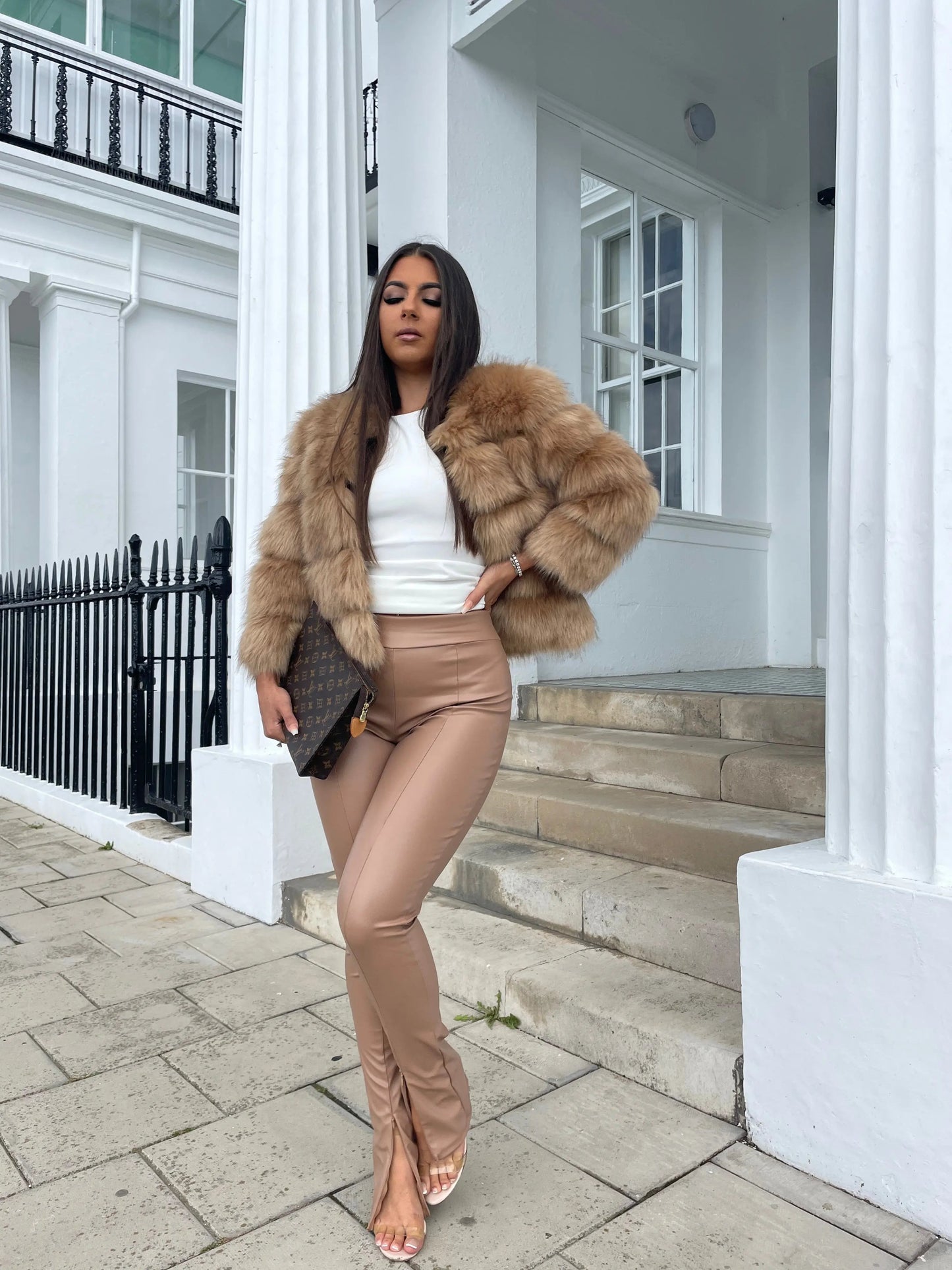 Dafne | Women's jacket faux fur voluminous design elegant jacket for women