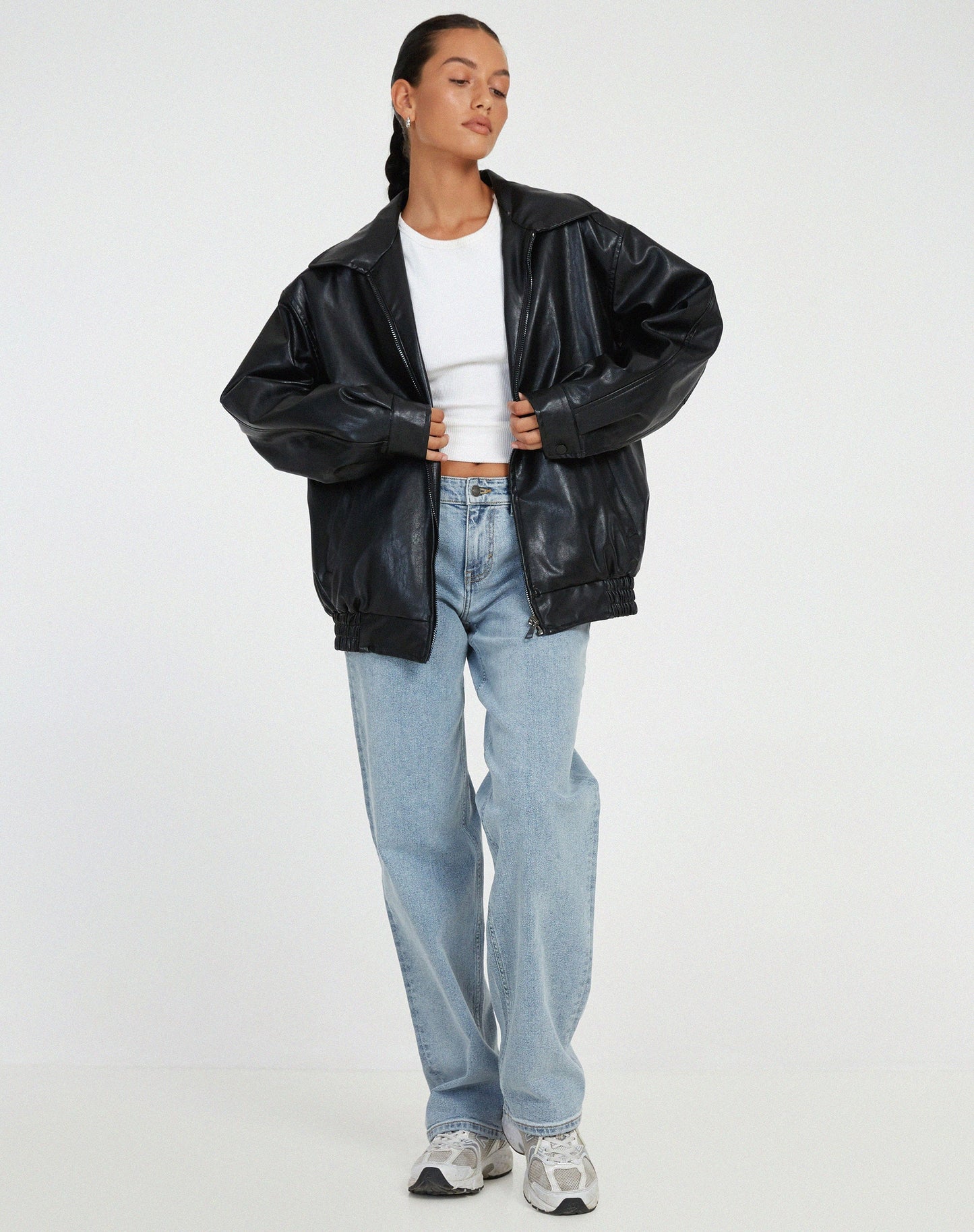 Elisa | Women's jacket oversized faux leather fashionable