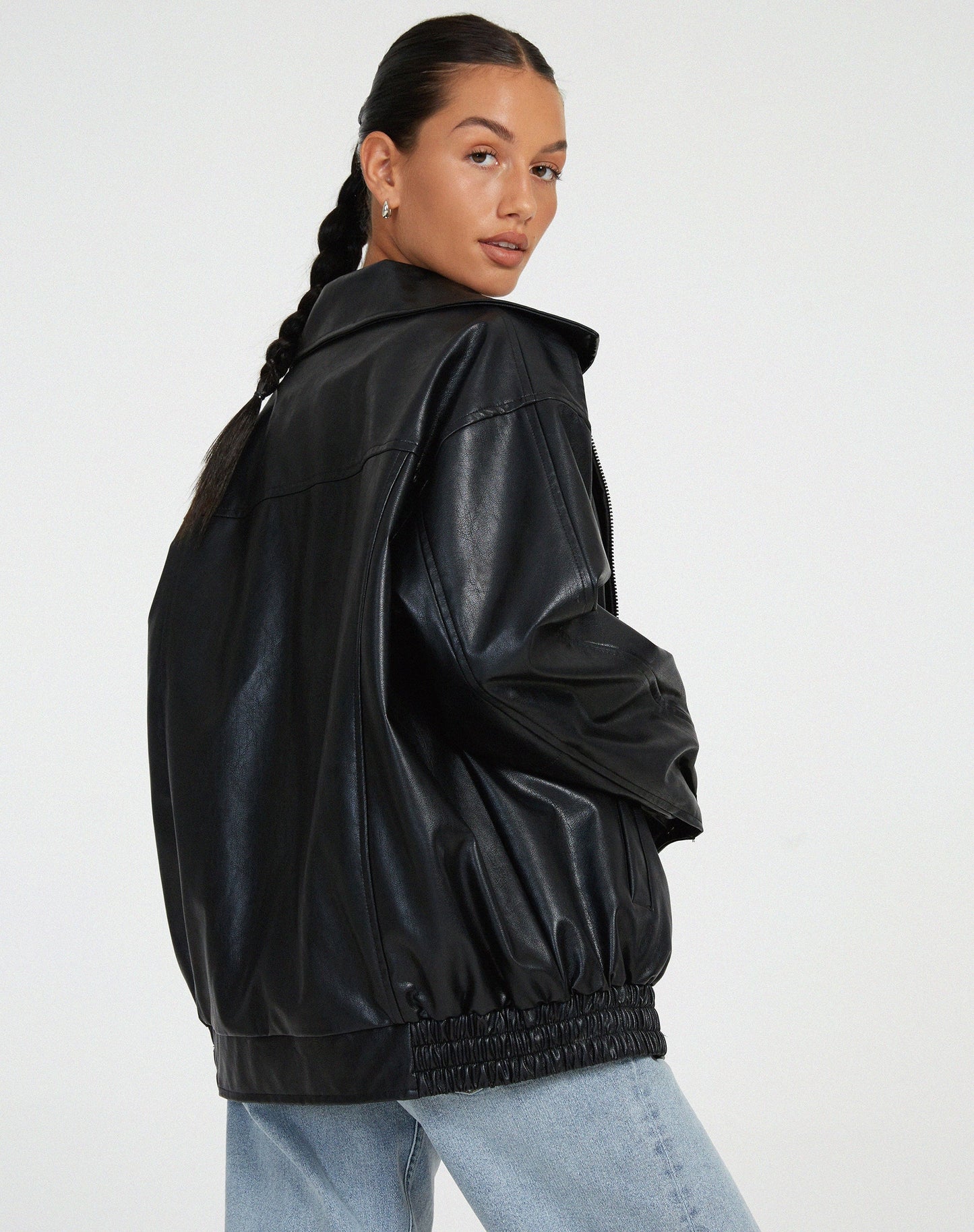Elisa | Women's jacket oversized faux leather fashionable