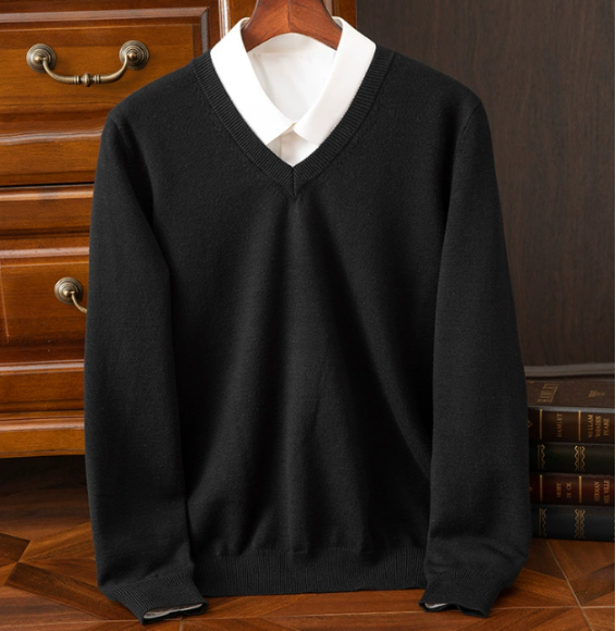 David | Stylish Cotton V-Neck Sweater for Men