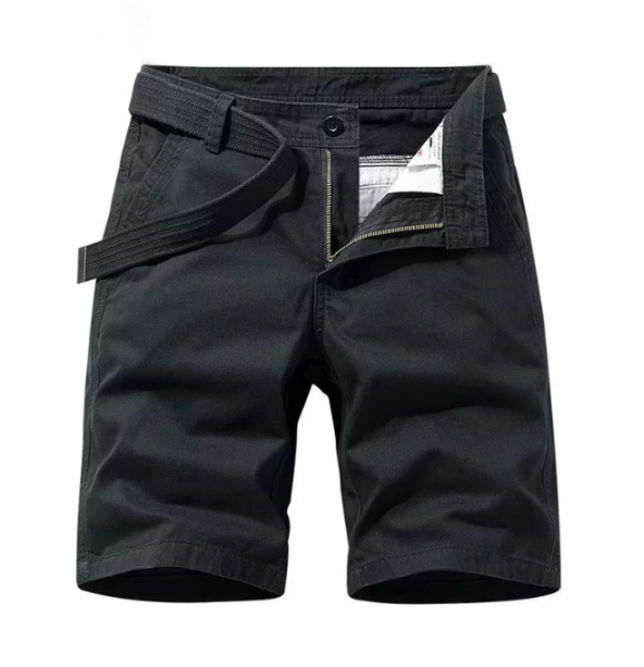 Demetrius | Knee-length Stylish Shorts with Belt & Pockets