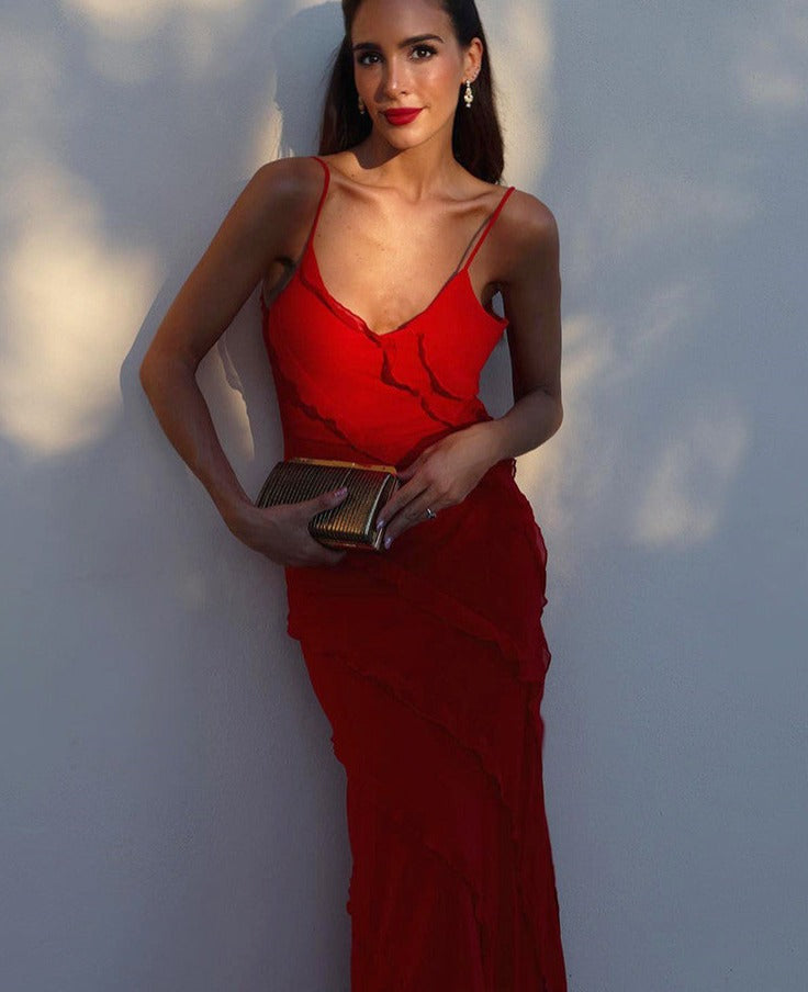 Catalina® | Elegant long dress with ruffles