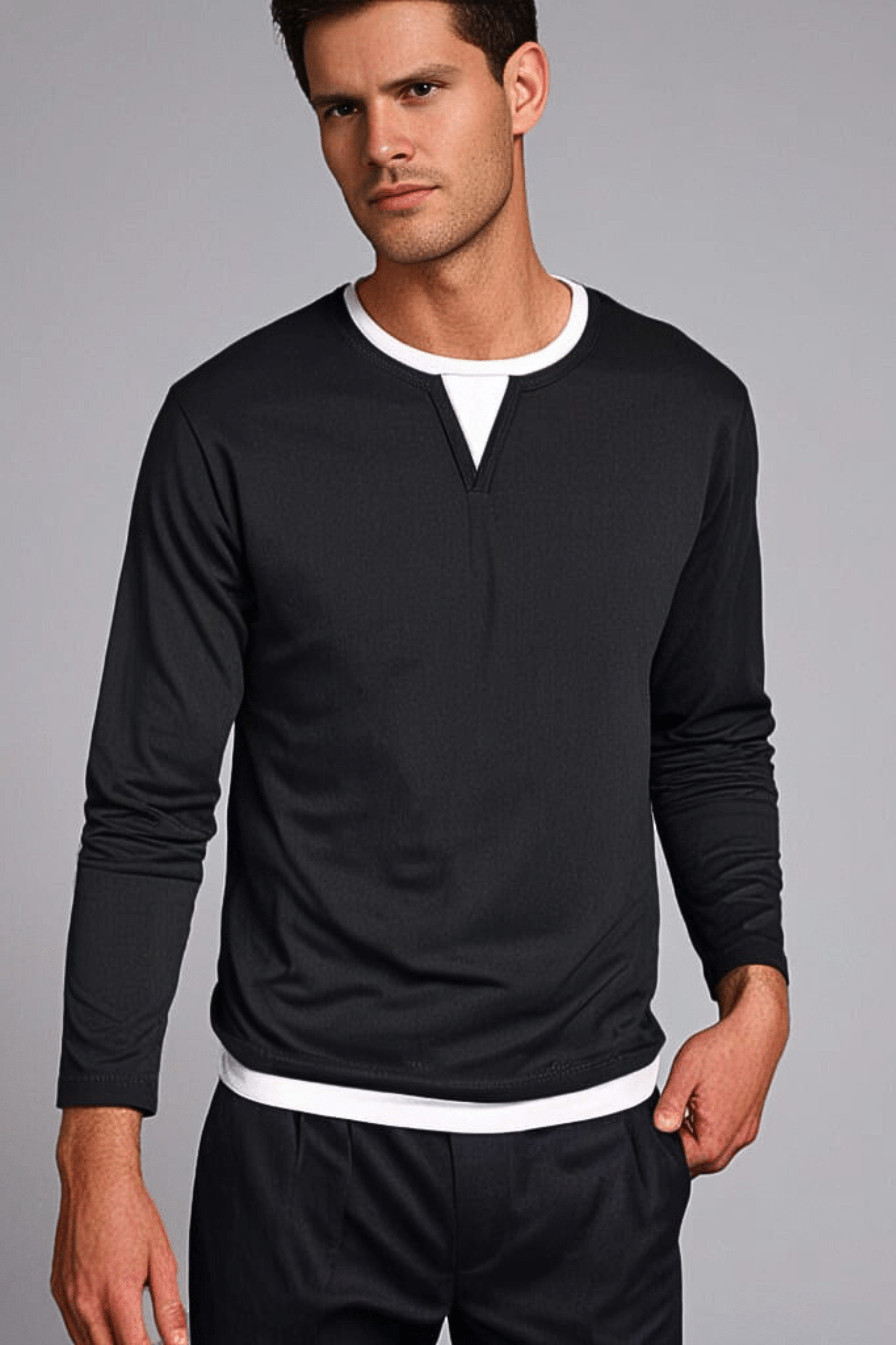 Harvey | Modern Minimalist Sleeve Shirt for Men