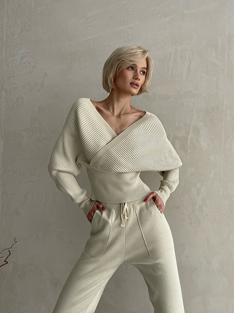 Ava® | Jenni off shoulder top and pants set