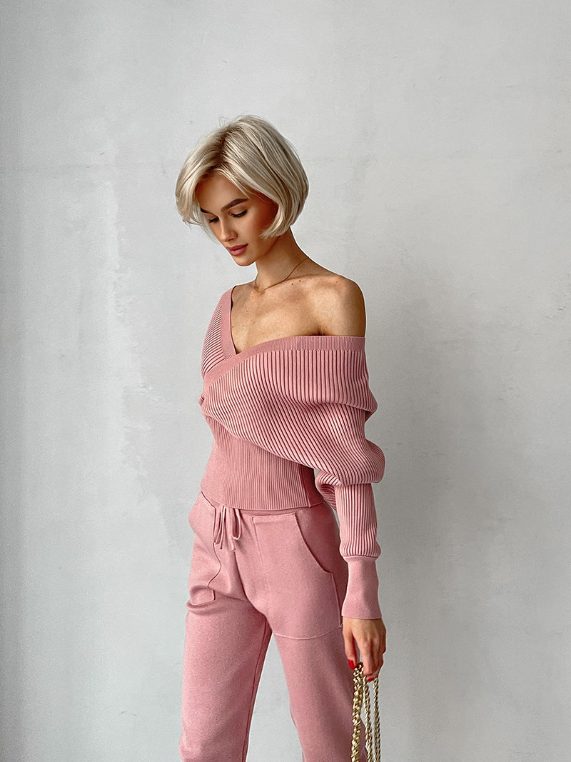 Ava® | Jenni off shoulder top and pants set