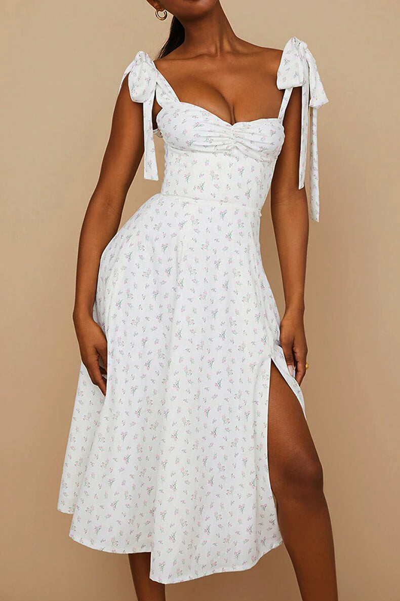 Andrea® | Pretty midi dress with straps and slit