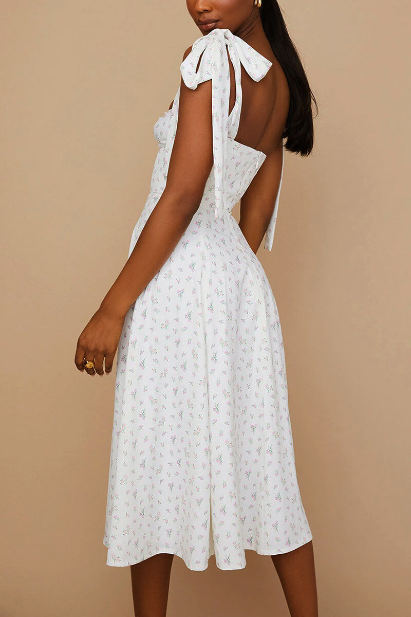Andrea® | Pretty midi dress with straps and slit