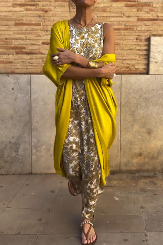 Eliza | Elegant Maxi Dress with Matching Cardigan