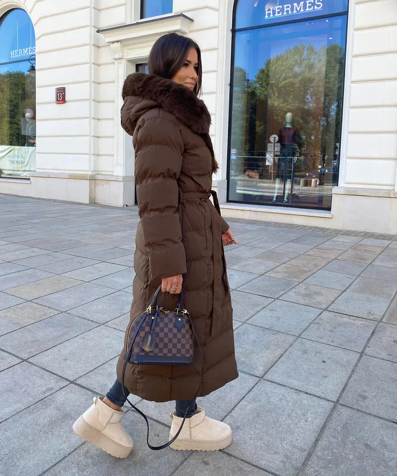 Carmen® | Chic women's winter coat with fur collar