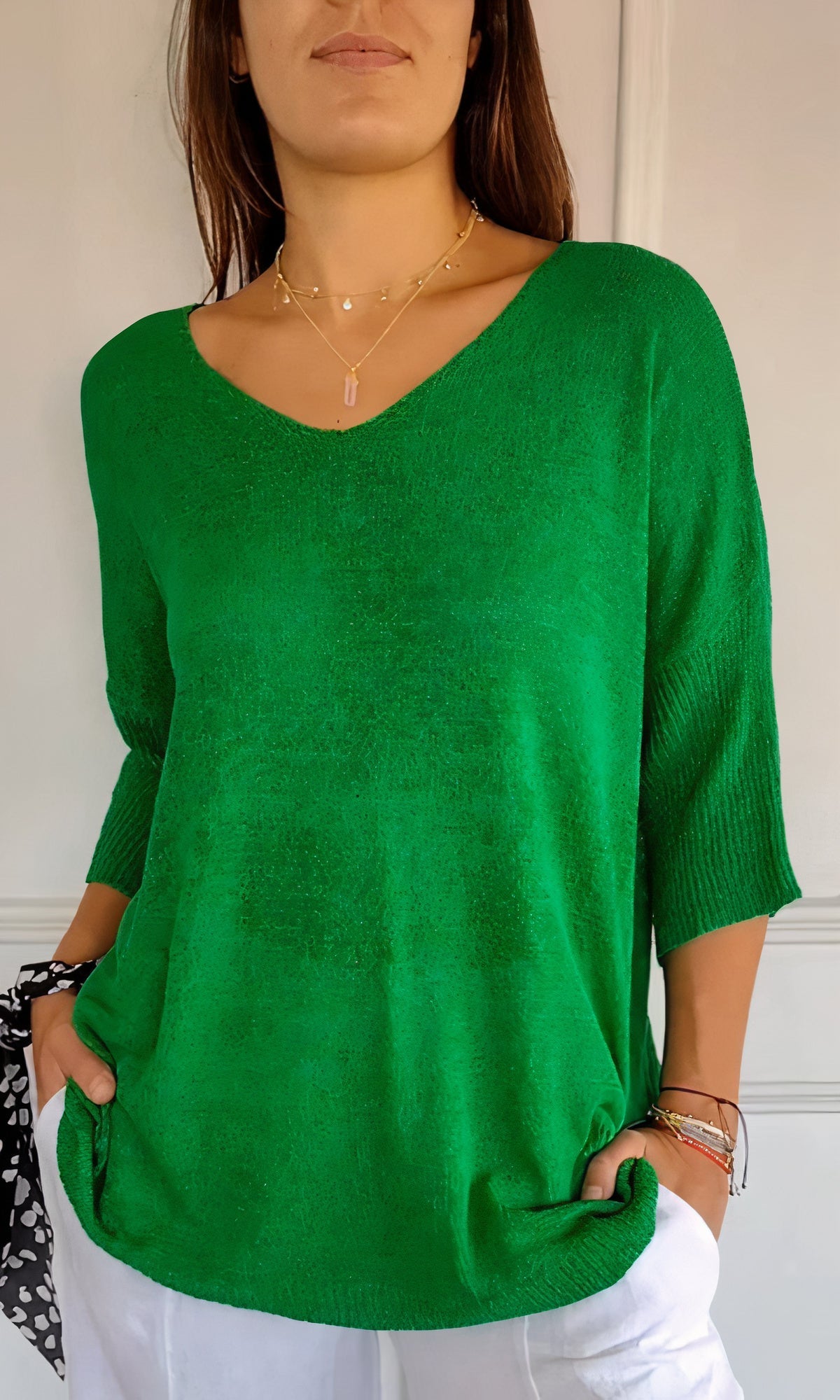 Alicia® | Knitted Top With V-Neck