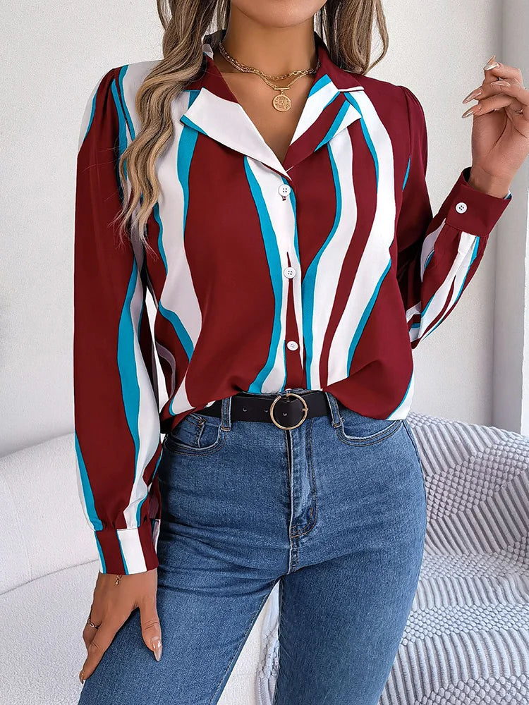 Brodie® | Casual Golf Stripe Blouse