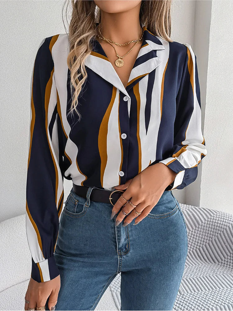 Brodie® | Casual Golf Stripe Blouse