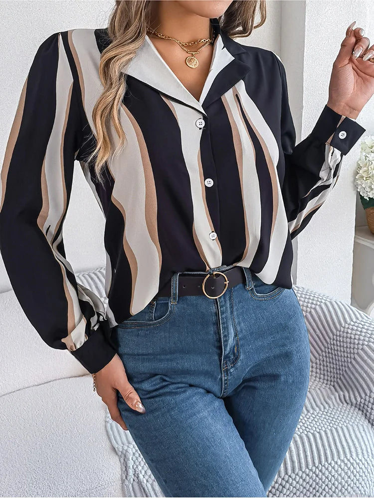 Brodie® | Casual Golf Stripe Blouse