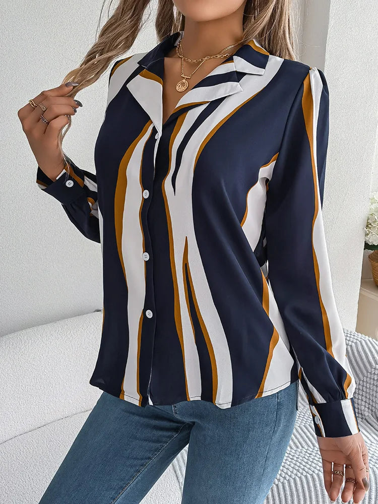 Brodie® | Casual Golf Stripe Blouse