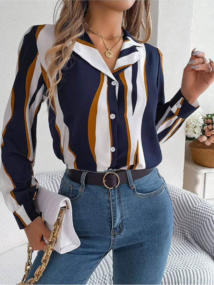 Brodie® | Casual Golf Stripe Blouse