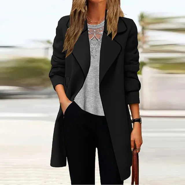 Dunja® | Elegant long women's coat
