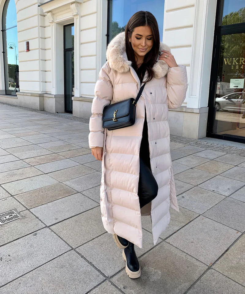 Carmen® | Chic women's winter coat with fur collar