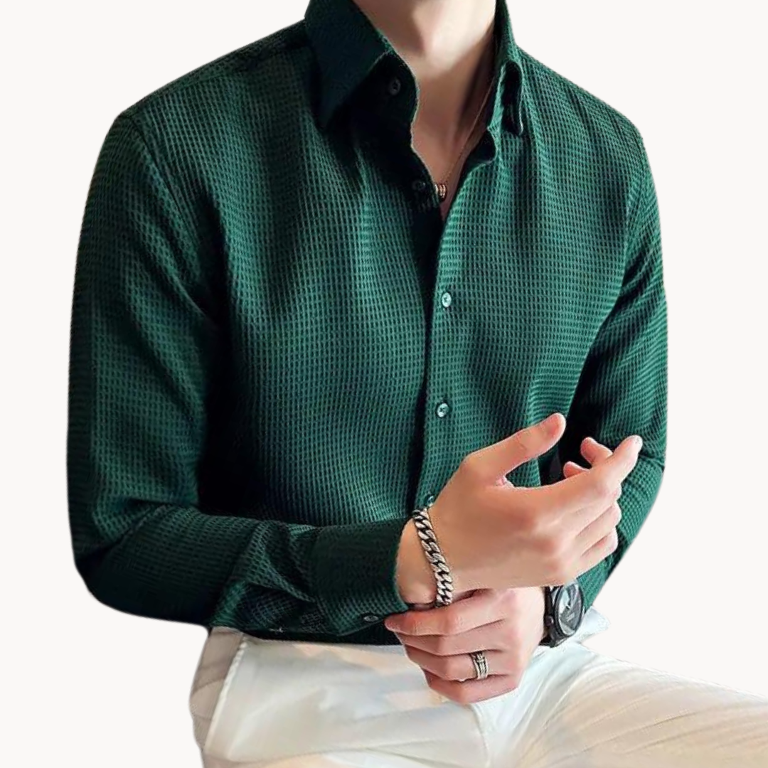 Gregory | Severin Long Sleeve Shirt in Honeycomb Fit