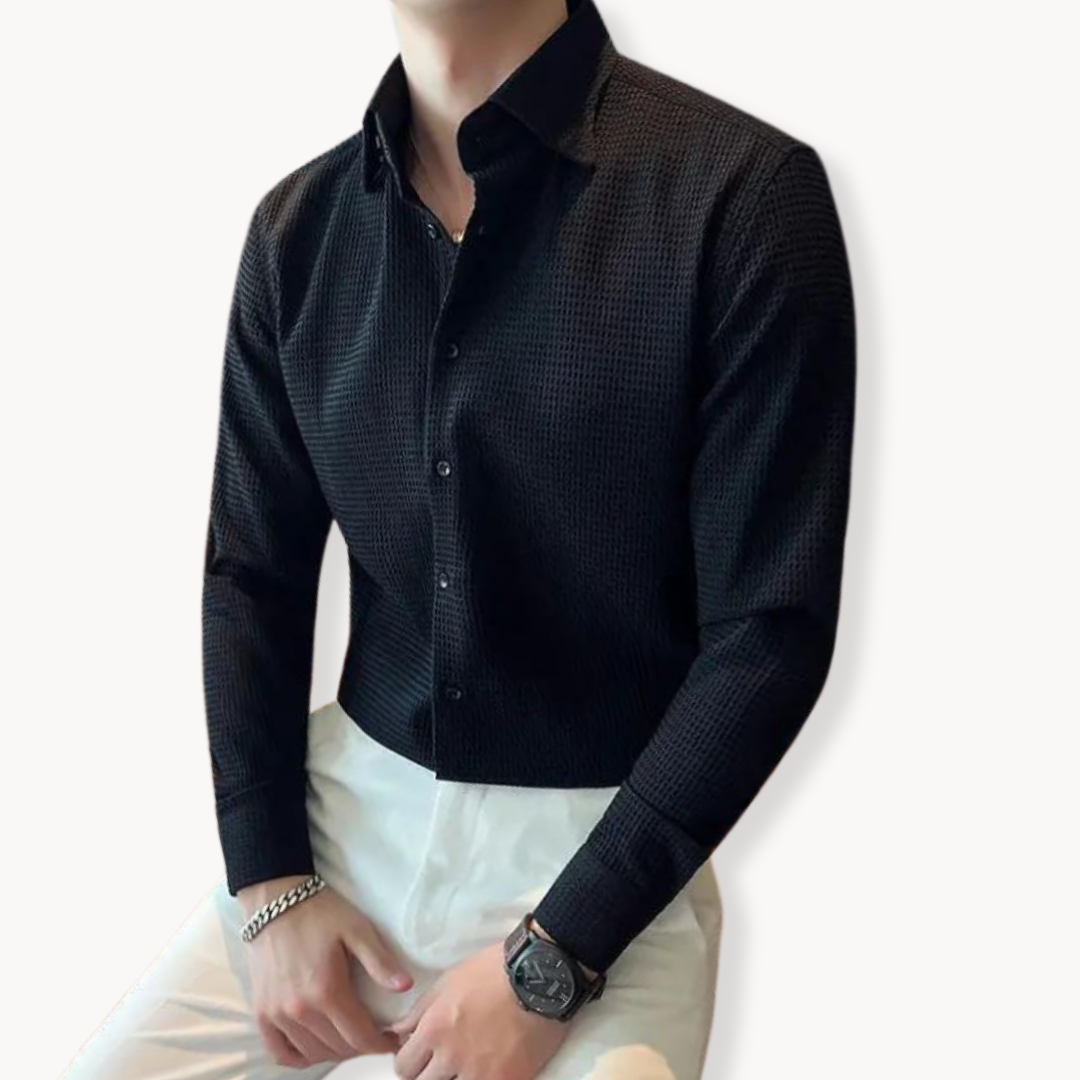 Gregory | Severin Long Sleeve Shirt in Honeycomb Fit