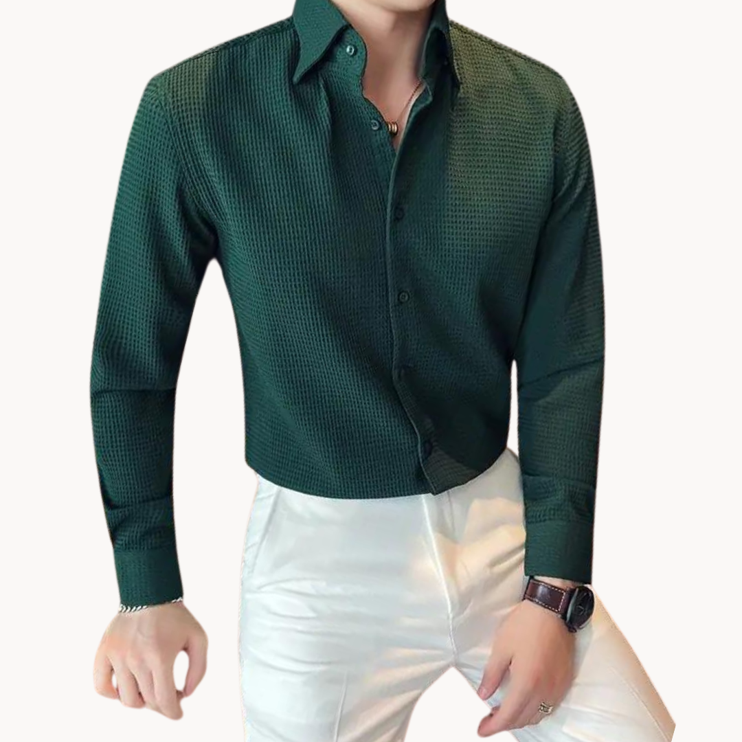 Gregory | Severin Long Sleeve Shirt in Honeycomb Fit