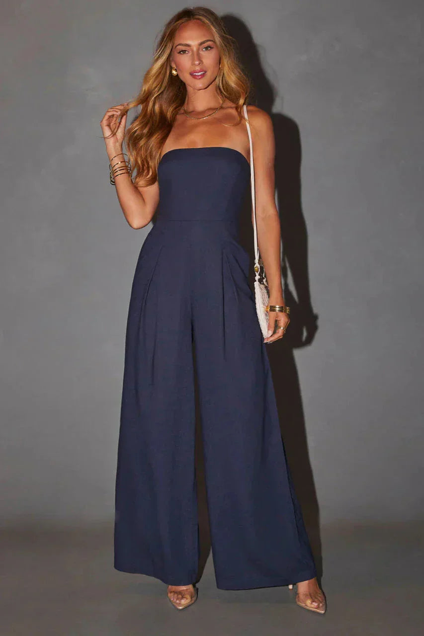 Diana® | Jumpsuit Marine Strapless Wide Leg Jumpsuit