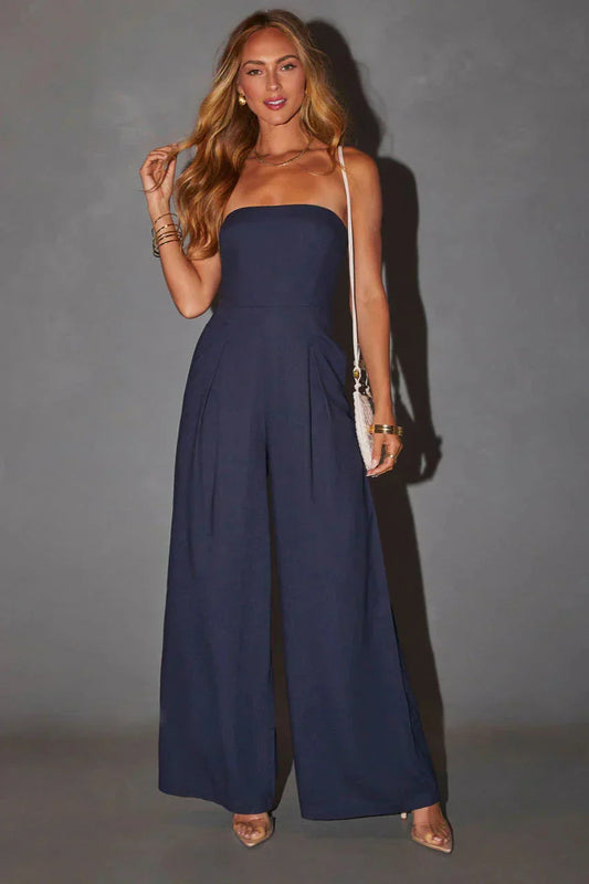 Diana® | Jumpsuit Marine Strapless Wide Leg Jumpsuit