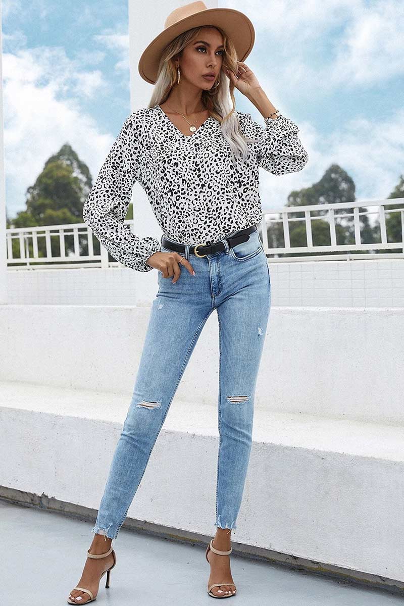 Carmen® | Floral print shirt with gathered cuffs