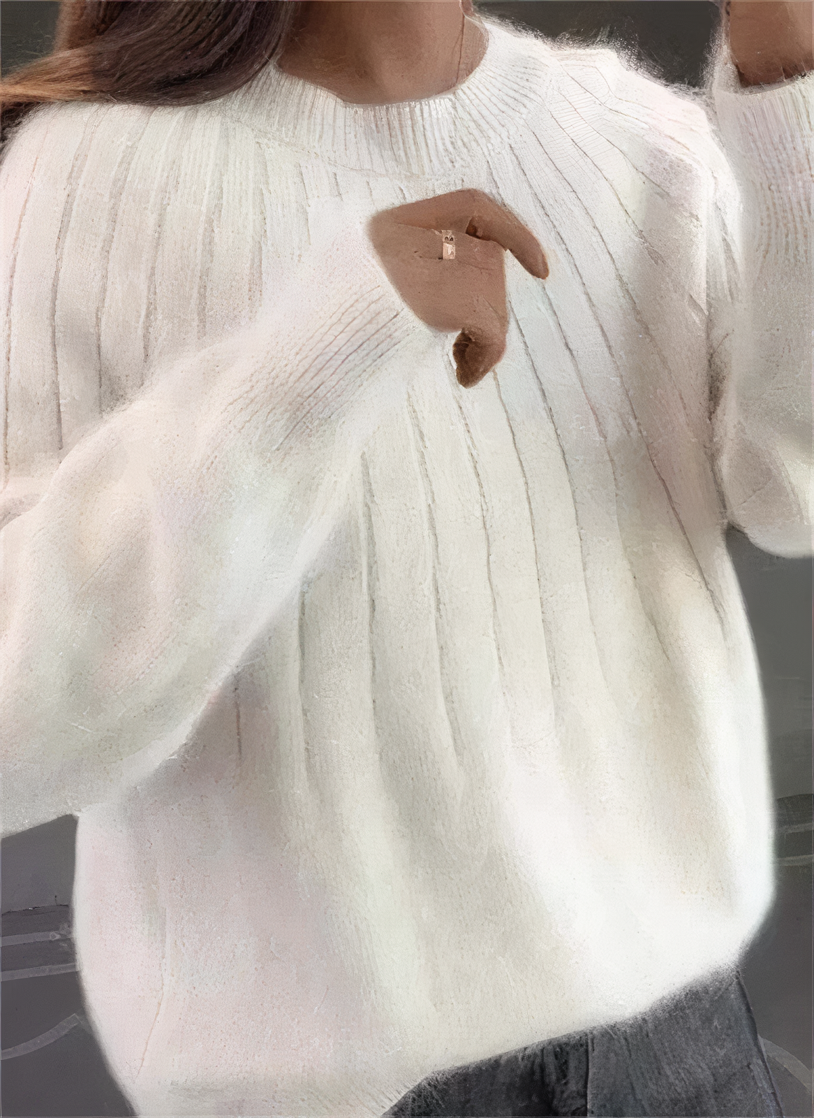 Eleanor® | Fluffy knitted sweater