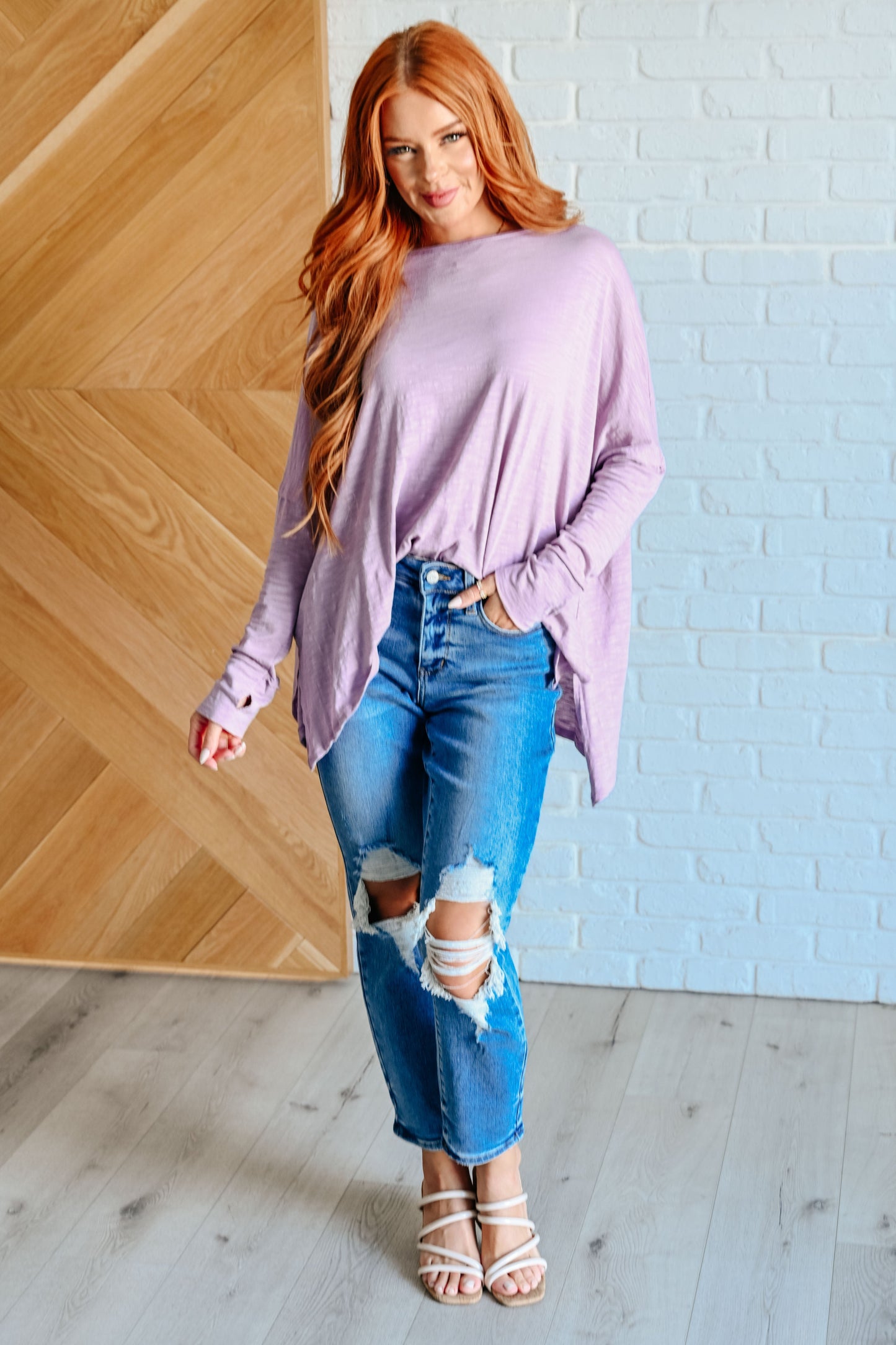 Astrid® | Face It Together jumper with a tiered hem