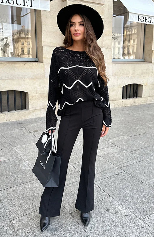 Capri® | Detailed flared trousers for women