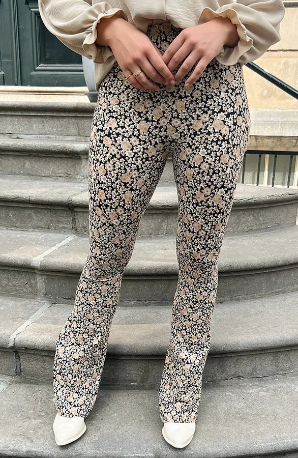 Cerise® | Flared floral trousers for women