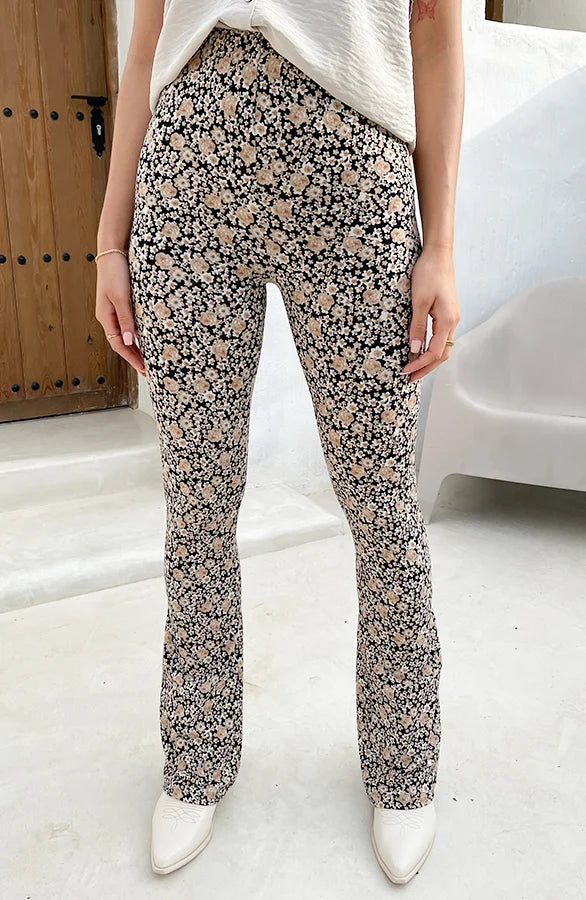 Cerise® | Flared floral trousers for women