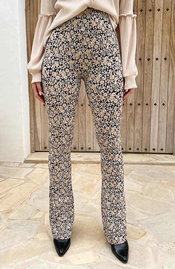 Cerise® | Flared floral trousers for women