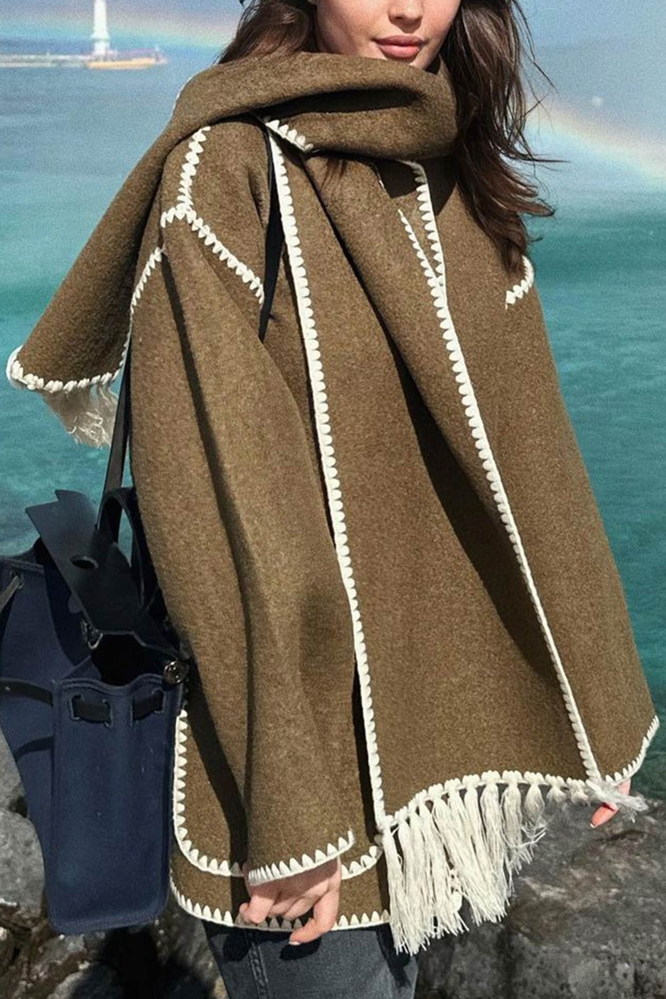 Doris® | Fringed hem with shawl coat