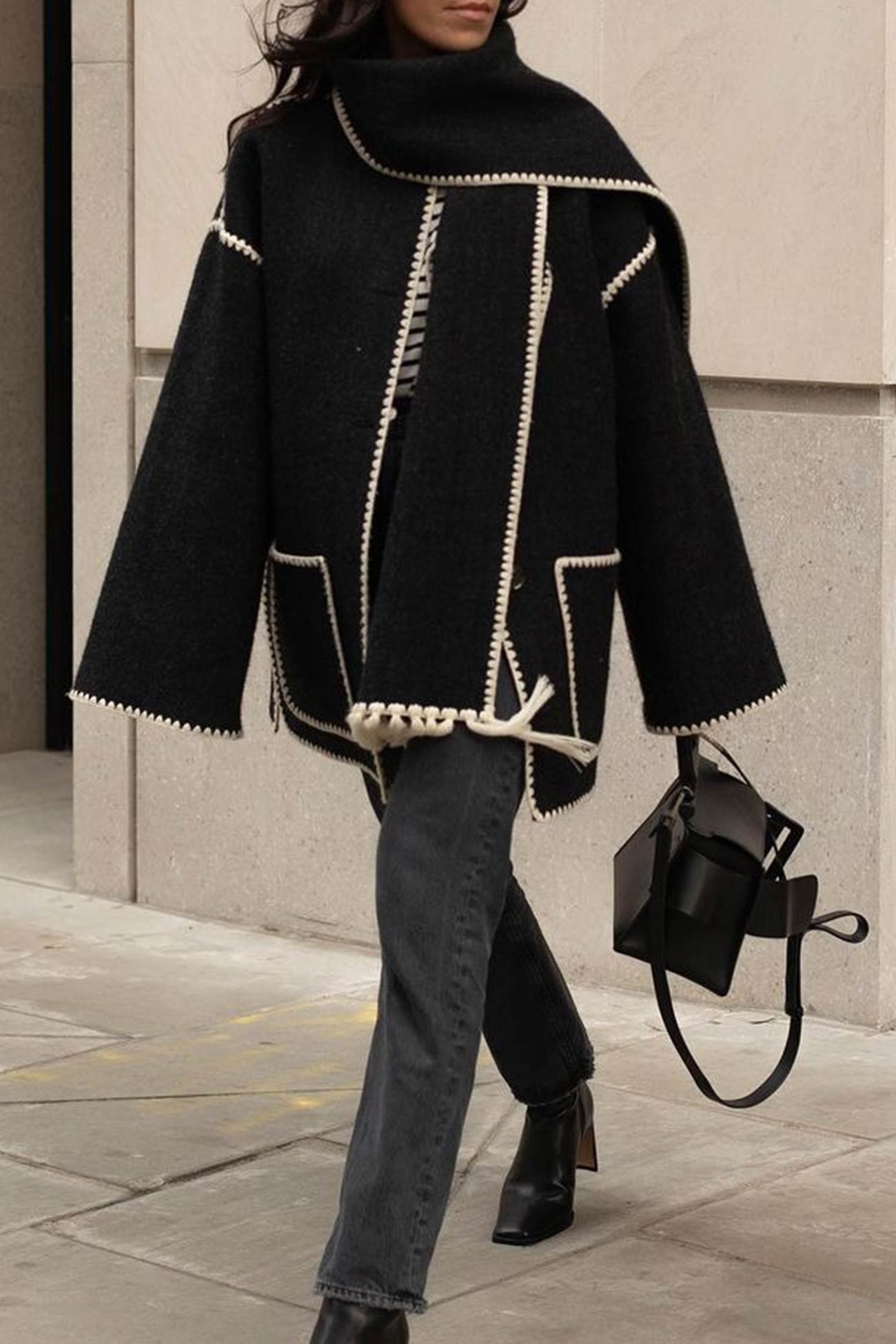 Doris® | Fringed hem with shawl coat
