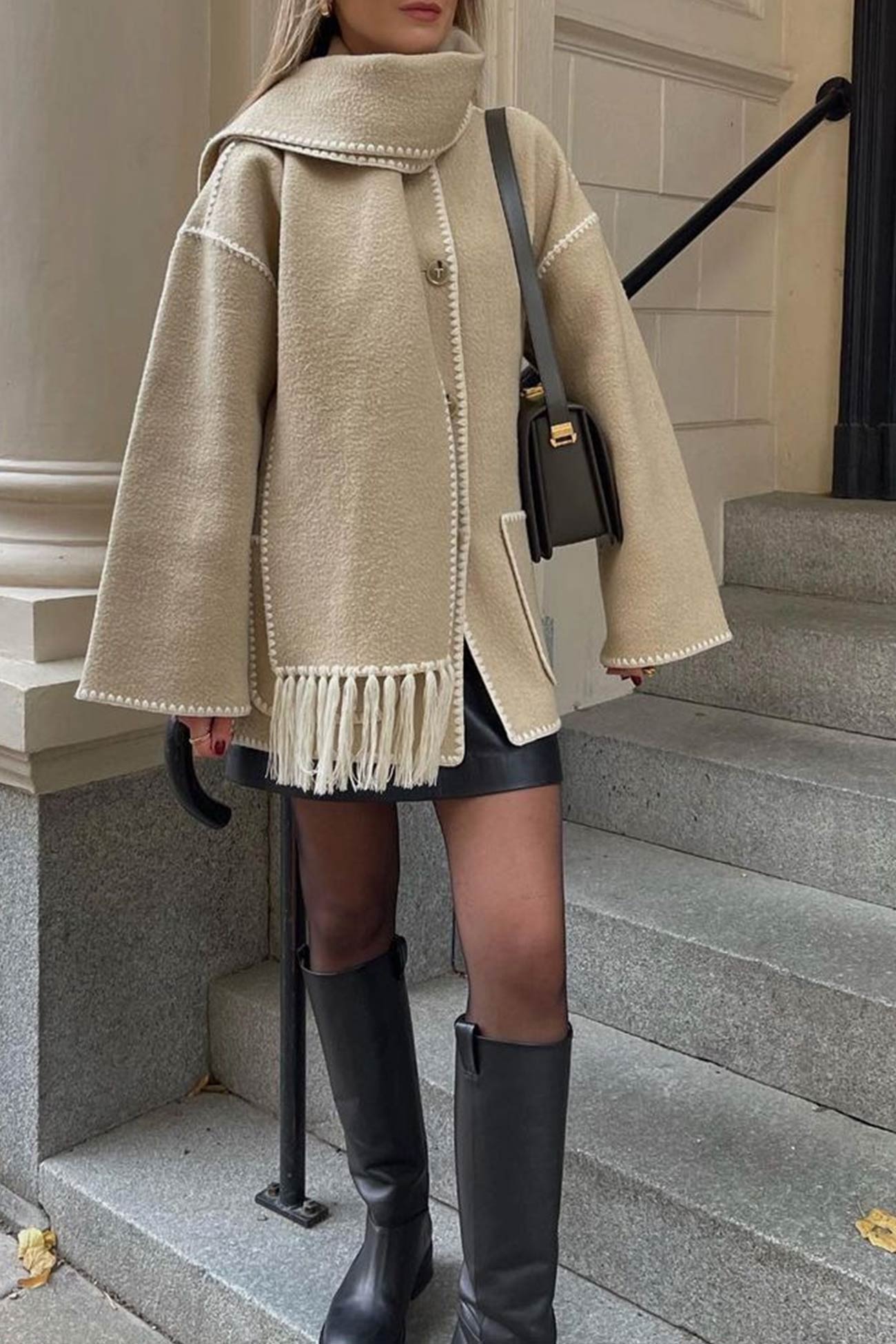Doris® | Fringed hem with shawl coat