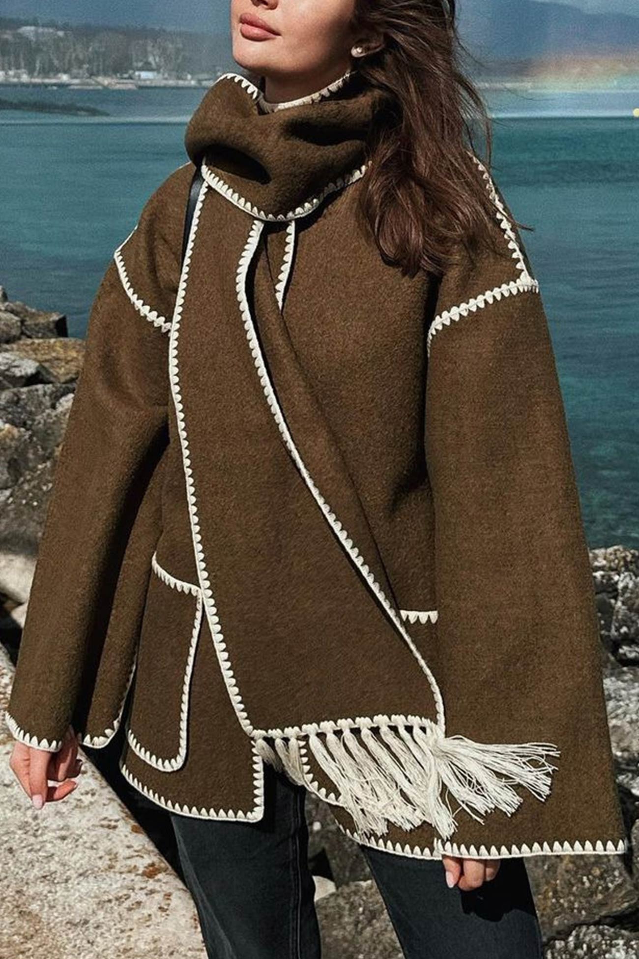 Doris® | Fringed hem with shawl coat