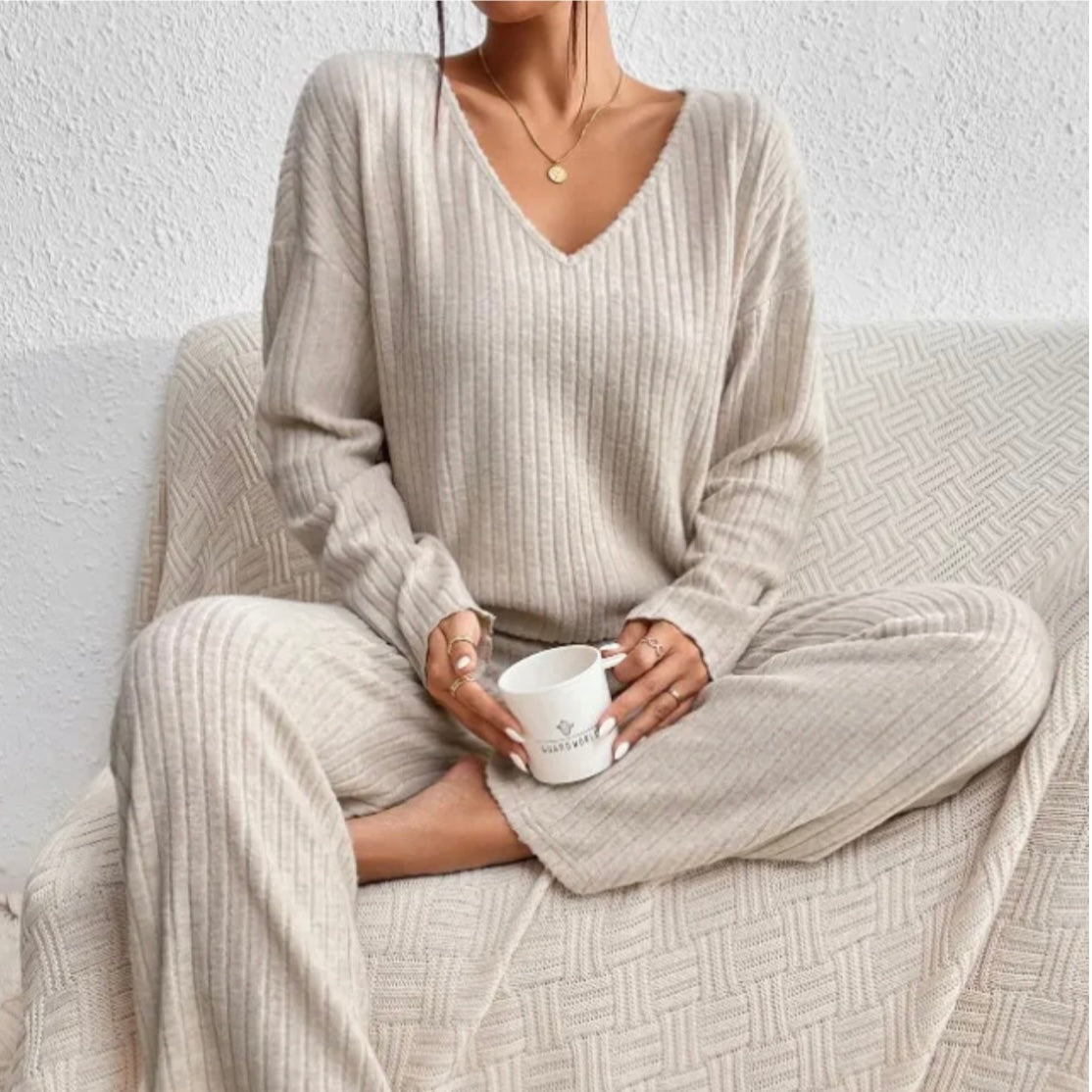 Dulce® | Comfortable two-piece set made from ribbed knit