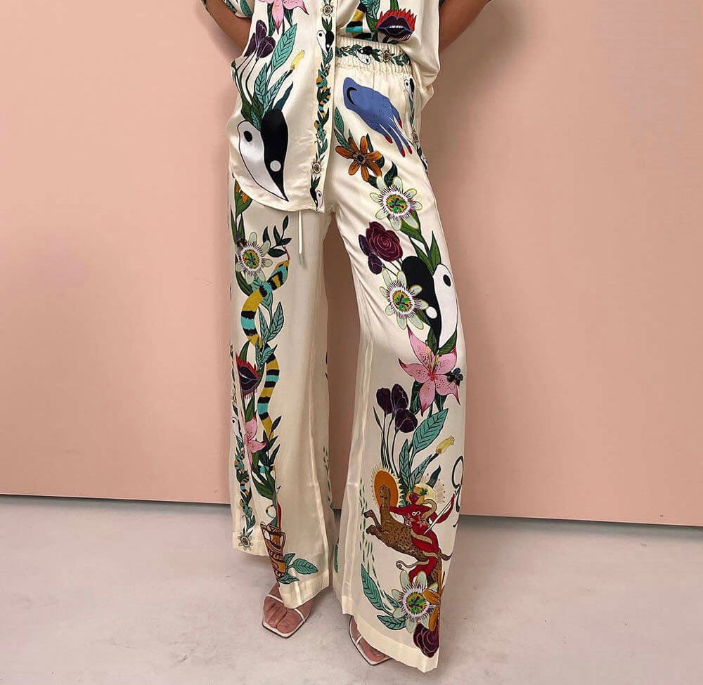 Brozna® | Stylish Satin Set [Blouse + Pants]
