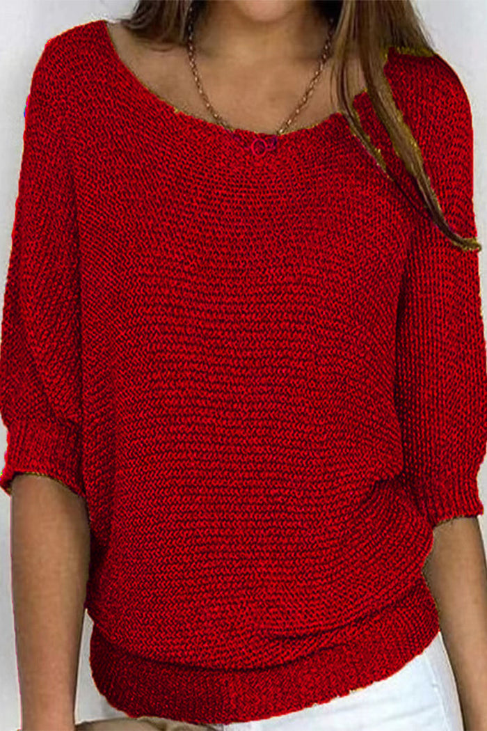Cristina® | Women's basic round neck top, plain casual