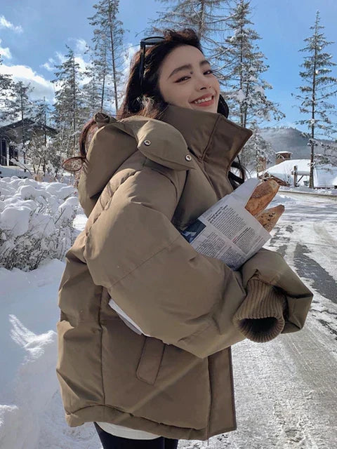Bernarda | Warmly padded winter parka jacket with hood
